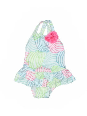 Gymboree By the Seashore Wave Print two-piece Set Blue Twins New Girls 12-18 M